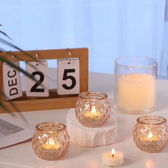 Gorgeous Gold Votive & Tealight Candle Holders Set of 12 New in Box - Picture 3 of 7